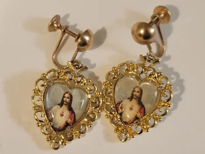 Jesus Malerei Schraube Rückseite Ohrringe - Bild 1 von 5