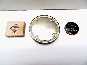 3 estuches espejados compactos vintage de maquillaje en polvo ddd - Imagen 1 de 4