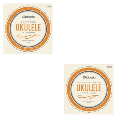 D'Addario Ukulele Strings 2 Sets Baritone Titanium Nylon - Image 1 of 4