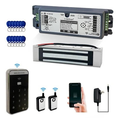 2.4GHz WiFi Access Control 400lb Electric Magnetic Door Lock System Kit - Image 1 of 4