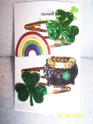 St. Patrick's Day Hair Clip Barrettes Accessories Set Of 4 New - Image 1 of 2