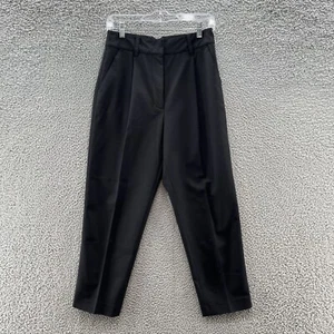 3.1 Phillip Lim Pants Women 4 Black Pleated High Rise Crop Tapered Dress Trouser - Picture 1 of 11