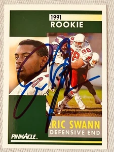 Eric Swann autographed autograph Arizona Cardinals 1991 Pinnacle Rookie Card COA - Picture 1 of 1