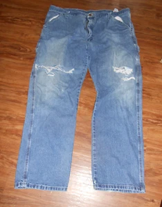 Wrangler Distressed Ripped A 002 Cowboy Original Jeans Men 40X32 - Picture 1 of 7