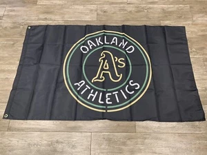 Oakland Athletics Flag 3x5 ft Green Banner The Swingin A's Man-Cave 2021 NEON - Picture 1 of 3