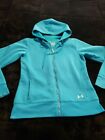WOMAN'S BLUE UNDER ARMOUR UA STORM SEMI-FITTED HOODED SWEAT JACKET*WORN ONCE*