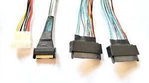 Câble MCIO SFF-TA-1016 8i vers 2x SFF-8639 U.2/U.3 - PCIe gen4 - Photo 1/2