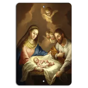 Nativity Scene: A Joyful Christmas Miracle on Metal - Picture 1 of 1
