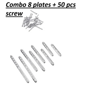 Veterinary 2.0mm Lcp Plates Lot of 8 Pieces & Screws (50 Pieces) - Picture 1 of 3