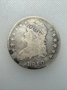 1810 Capped Bust Half Dollar TJ - Picture 1 of 2