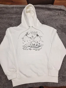 Taylor Swift Speak Now Hoodie Womens Medium "Fighting Dragons With You" White - Picture 1 of 8
