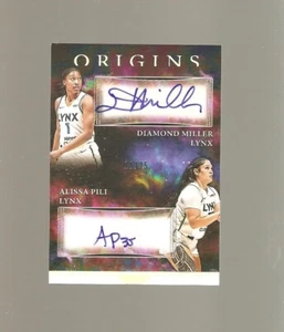 alissa pili,diamond miller 2024 origins wnba rookie duo autografo /25,minn lynx - Foto 1 di 2