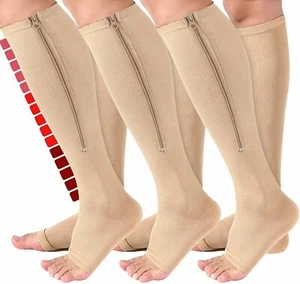 Wide Calf Compression Socks 20-30 mmHg Medical for Swelling Pain Edema Plus Size - Picture 1 of 13