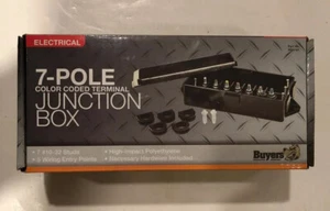 Buyers 5601101 7 Pole Color Coded Terminal Junction Box 5 Wiring Entry Points - Picture 1 of 3