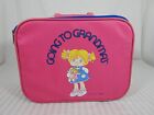 Vintage Pink "Going to Grandma's" Kids Suitcase. Mercury Luggage. 12.5"x10"x5".