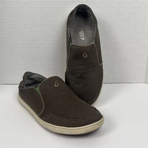 OLUKAI Nohea Mesh Men's Slip On Sneakers, Lightweight All-Weather Size 7 Brown - Picture 1 of 11