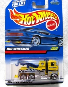 HOT WHEELS 1999 RIG WRECKER YELLOW FINISH LINE TOWING 1087 - Picture 1 of 3