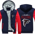 Sweat-shirt chaud neuf épais Team Atlanta Falcons veste à capuche lacer fermeture éclair