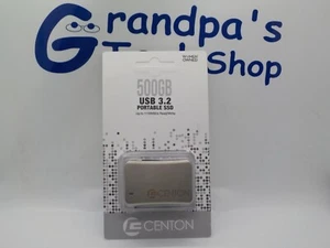 New Centon 500 GB USB 3.2 Portable SDD (SILVER) - Picture 1 of 3