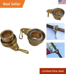 Brass Non-Tangle Flagpole Swivel Rings with Stainless Steel Bearings - 1" Pair - Picture 1 of 8