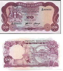 UGANDA 20 SHILLINGS DE 1966 P3a UNC - Picture 1 of 1