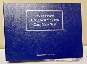 25 Years of US Uncirculated Coin Mint Sets Postal Commemorative Soc.  1962-1987 - Picture 1 of 20