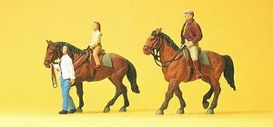 Preiser 10501 HO Scale Sports & Recreation -- Riders w/Horses #2 - Picture 1 of 4