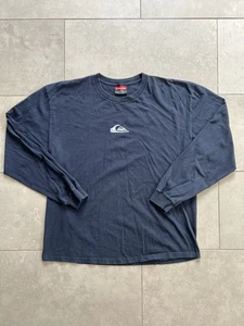 Vintage 90s Y2K Quiksilver Surf Skate Skater Logo Spell Out Long Sleeve Shirt XL - Picture 1 of 14