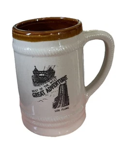 Vintage Great Adventure Best of the West Log Flume Souvenir Mug 5 1/4" HEAVY - Picture 1 of 5