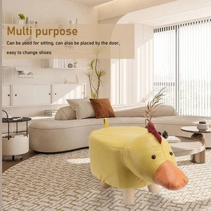 (Yellow Duck)Cute Animal Footstool With Soft Padded Cushion And Prevent Slip GH - Picture 1 of 24