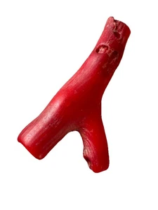 Vintage natürlicher mediterraner roter Korallenzweig Anhänger echte Koralle - Bild 1 von 13