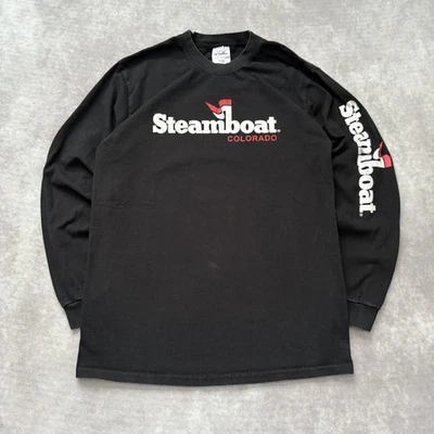 Vintage Steamboat Colorado Shirt Mens M Long Sleeve Graphic Ski Resort - Image 1 of 4
