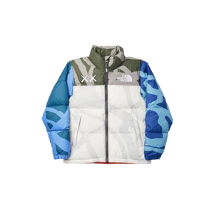(Youth) The North Face x Kaws 1996 Nuptse Jacket Moonlight Ivory - Picture 1 of 4