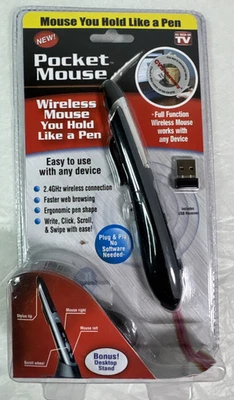Pocket Mouse Pen As Seen On TV Genuine USB Wireless Optical 2-in-1 Digital Pen - Image 1 of 4