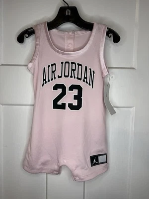 Jordan Air Jordan 23 Rosa Gráfico Jersey Mameluco Una Pieza TALLA 12 Meses K1.7 Foto 1 de 4