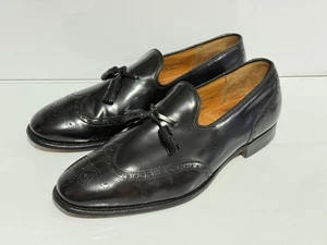 Zapato Mocasín Church's Clásico Cuero Negro Brogue Punta de Ala Sin Cordones Talla 13 EE. UU. - Imagen 1 de 15