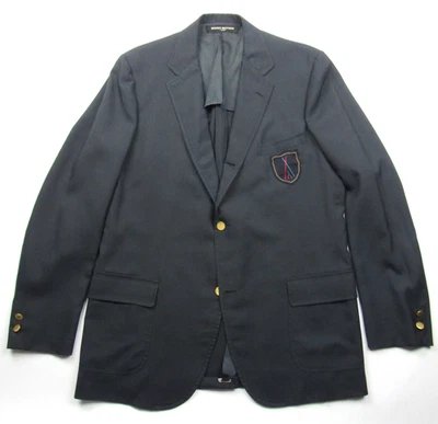 Blazer De Colección Brooks Brothers 346 Lana 3/2 Rollos Botones Dorados Talla 44 L Cresta Emblema Foto 1 de 4