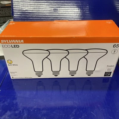 SYLVANIA ECO LED BR30 Light Bulb, 65W = 10W, Dimmable, Frosted Finish, 650 - Image 1 of 3