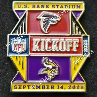Atanta Falcons Minnesota Vikings GAME DAY PIN 9/14/25 US Bank NO PACKAGING - Image 1 of 2