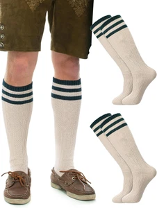 2 pares de calcetines Lederhosen alemanes Oktoberfest bávaros calcetines de cuero para hombre - Imagen 1 de 12