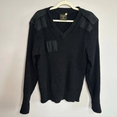 Citadel Made In England 100% Virgin Wool Black Sweater Men’s Size 42 Large - Image 1 of 4