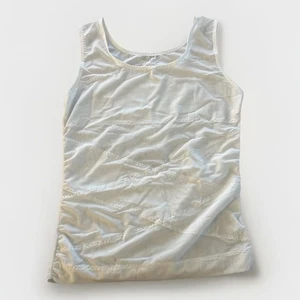 Damen Nylon Spandex Shapewear Tank Top weiß transparent XL - Bild 1 von 10