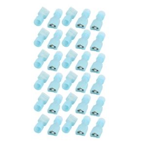 30Pcs 1.5-2.5mm2 Wire Insulated female Spade Crimp Terminal Connector Blue - Picture 1 of 4
