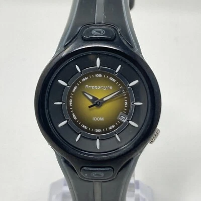 Reloj Freestyle Minx Mujer 30mm Negro Amarillo Dial Fecha 100M WR Batería Nueva 9" Foto 1 de 4