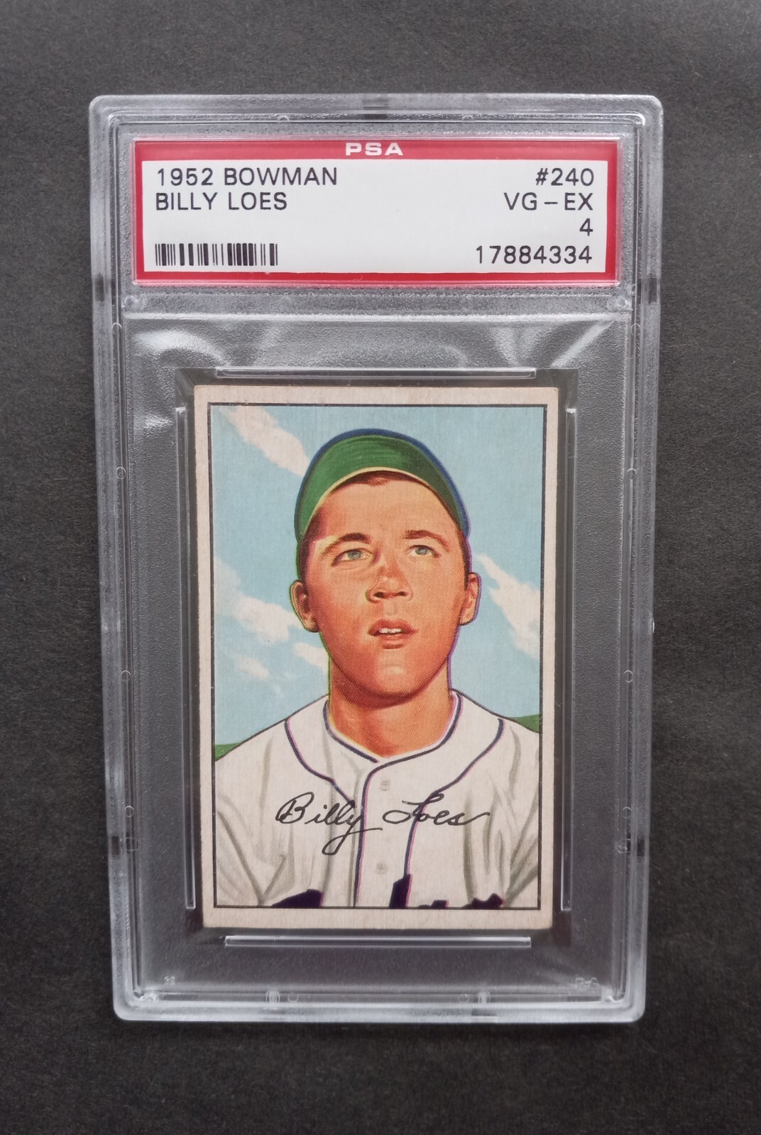 1952 Bowman - #240 Billy Loes - Rookie - PSA 4 VG-EX
