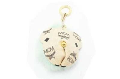 MCM Visetos Llavero Llavero Accesorio Animal Bolso Dije Piel Patrón Completo Foto 1 de 3