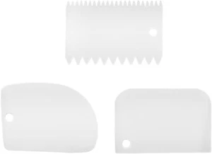 3 Pcs Plastic Cake Scraper Spatula Set Pastry Dough Fondant Cream Cake Edge Side - Picture 1 of 1