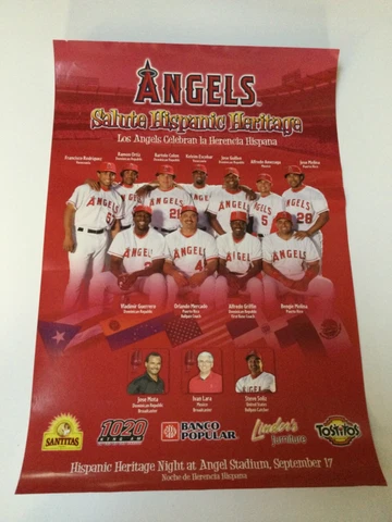 Los Angeles Angels Salute Hispanic Heritage Poster Mike Trout Cover