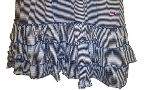 UNDERCOVER Abito da sole ROSA VICTORIAs SECRET cotone a righe S volant a strati mini reggiseno imbottito a V