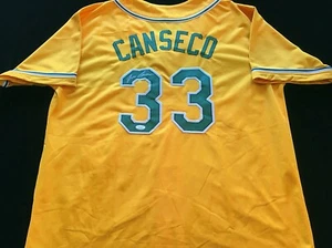 Jose Canseco Signed Autographed Yellow Oakland Baseball Jersey JSA COA - Picture 1 of 2
